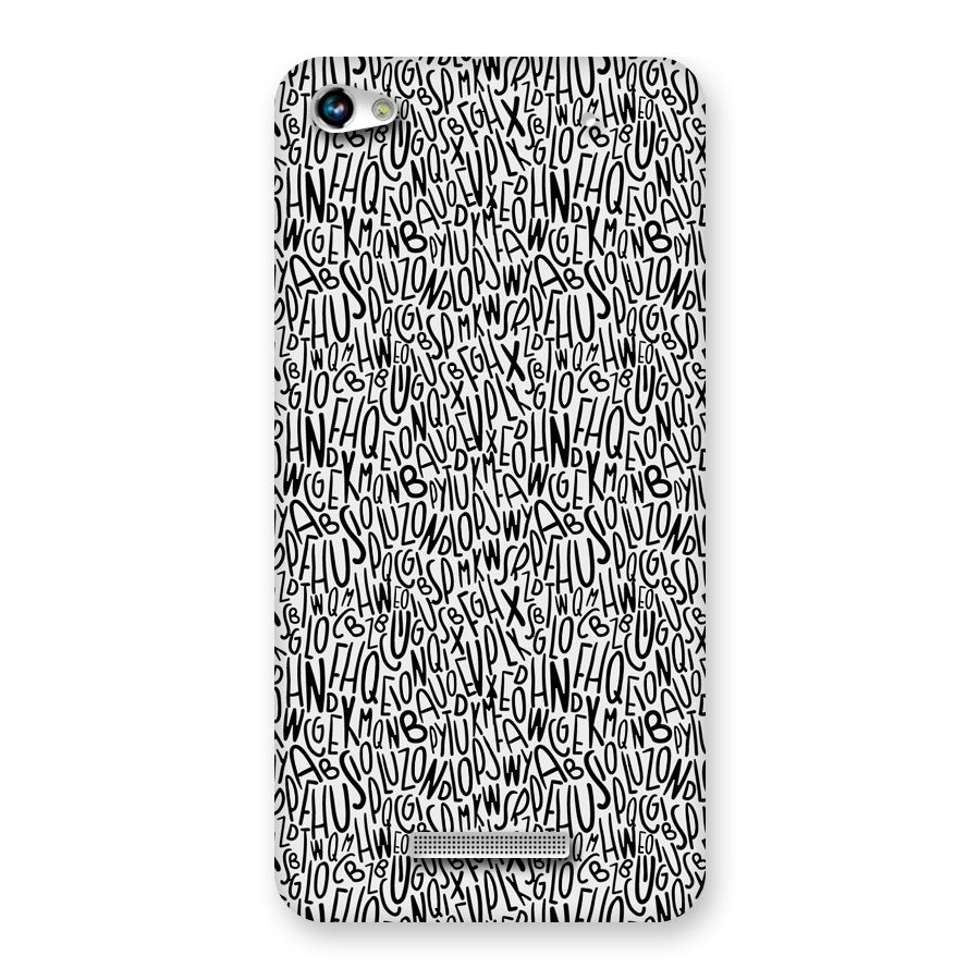 Alphabet Seamless Abstract Back Case for Micromax Hue 2