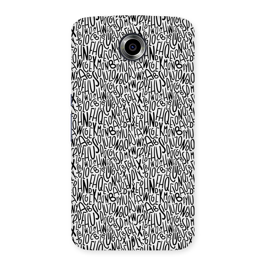 Alphabet Seamless Abstract Back Case for Nexsus 6
