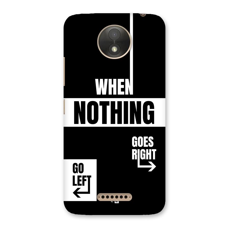 Alternate Plan Back Case for Moto C Plus