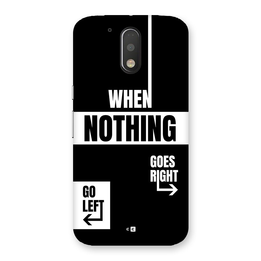 Alternate Plan Back Case for Moto G4 Plus