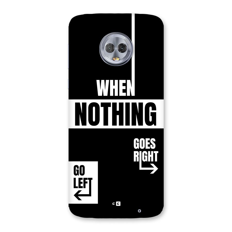 Alternate Plan Back Case for Moto G6 Plus