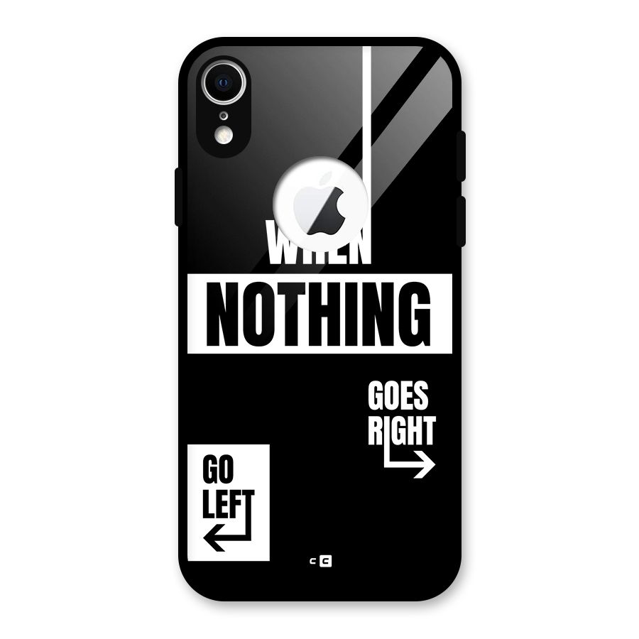 Alternate Plan Glass Back Case for iPhone XR Logo Cut