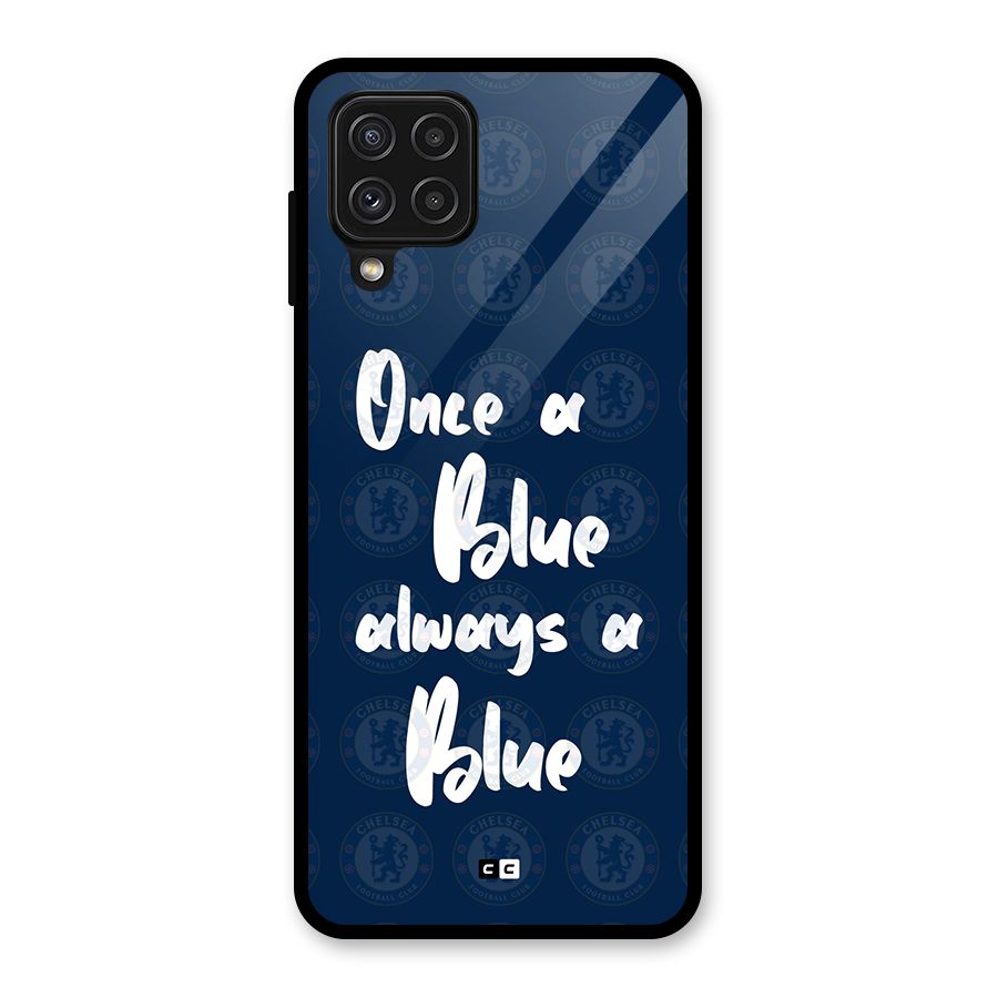 Always A Blue Glass Back Case for Galaxy A22 4G