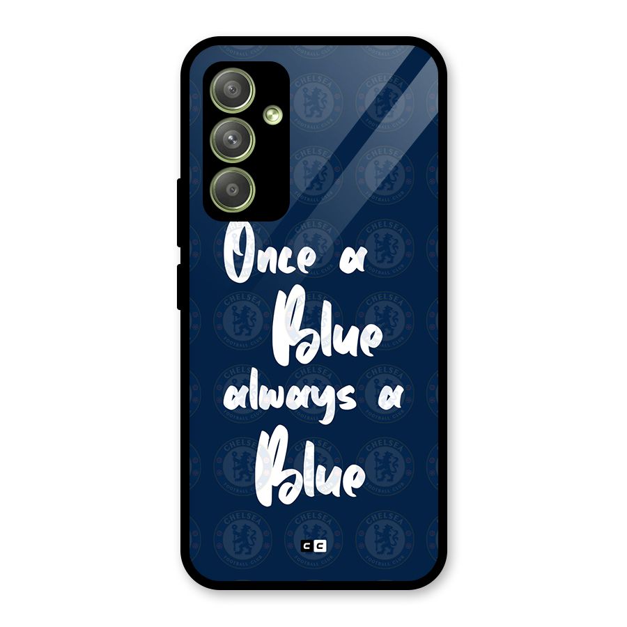 Always A Blue Glass Back Case for Galaxy A54
