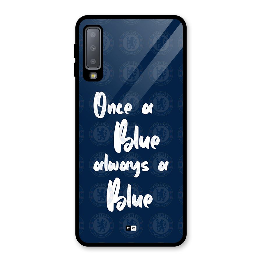 Always A Blue Glass Back Case for Galaxy A7 (2018)