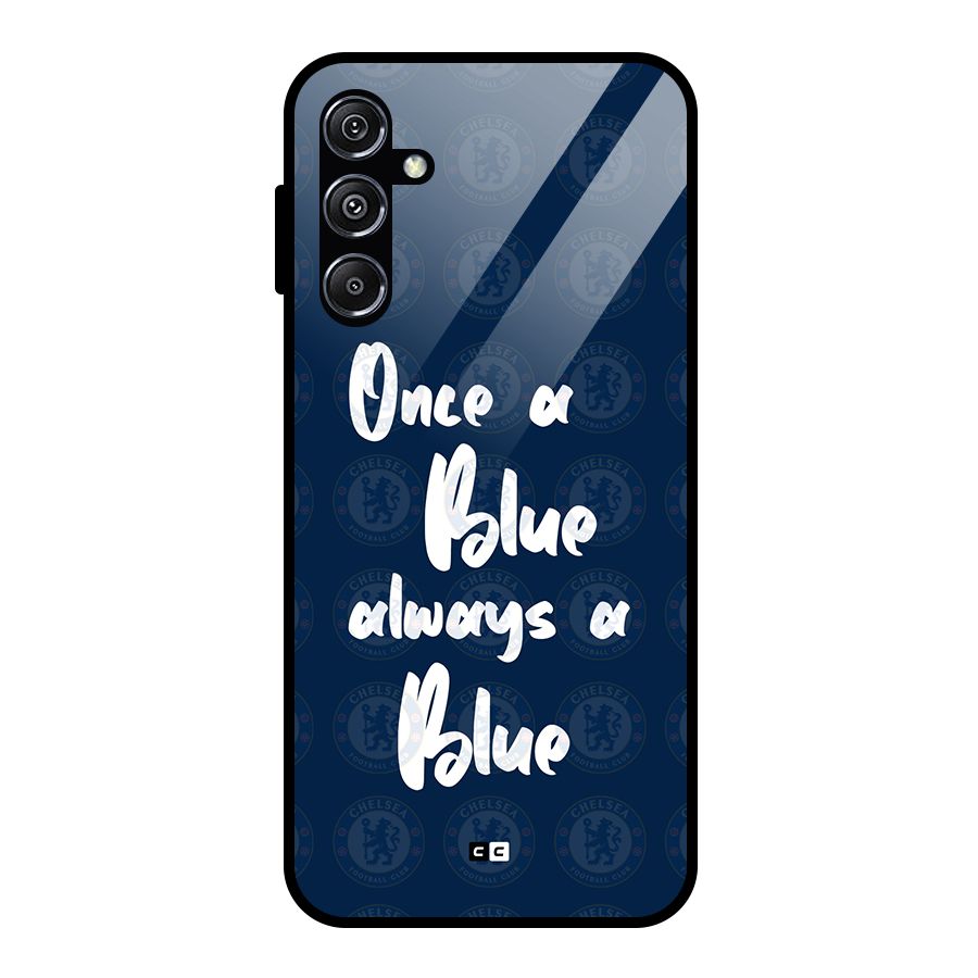 Always A Blue Glass Back Case for Galaxy M34 5G