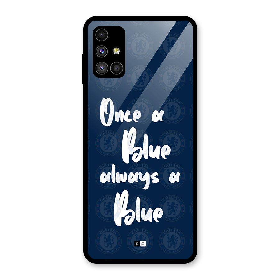 Always A Blue Glass Back Case for Galaxy M51