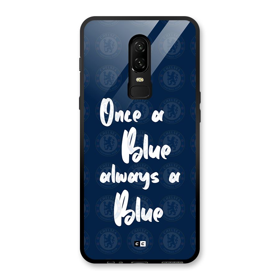 Always A Blue Glass Back Case for OnePlus 6