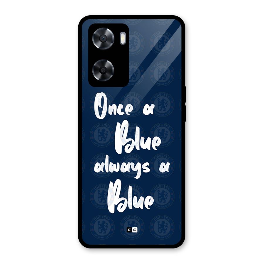 Always A Blue Glass Back Case for Oppo A57 2022
