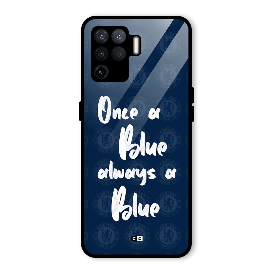 Always A Blue Glass Back Case for Oppo F19 Pro