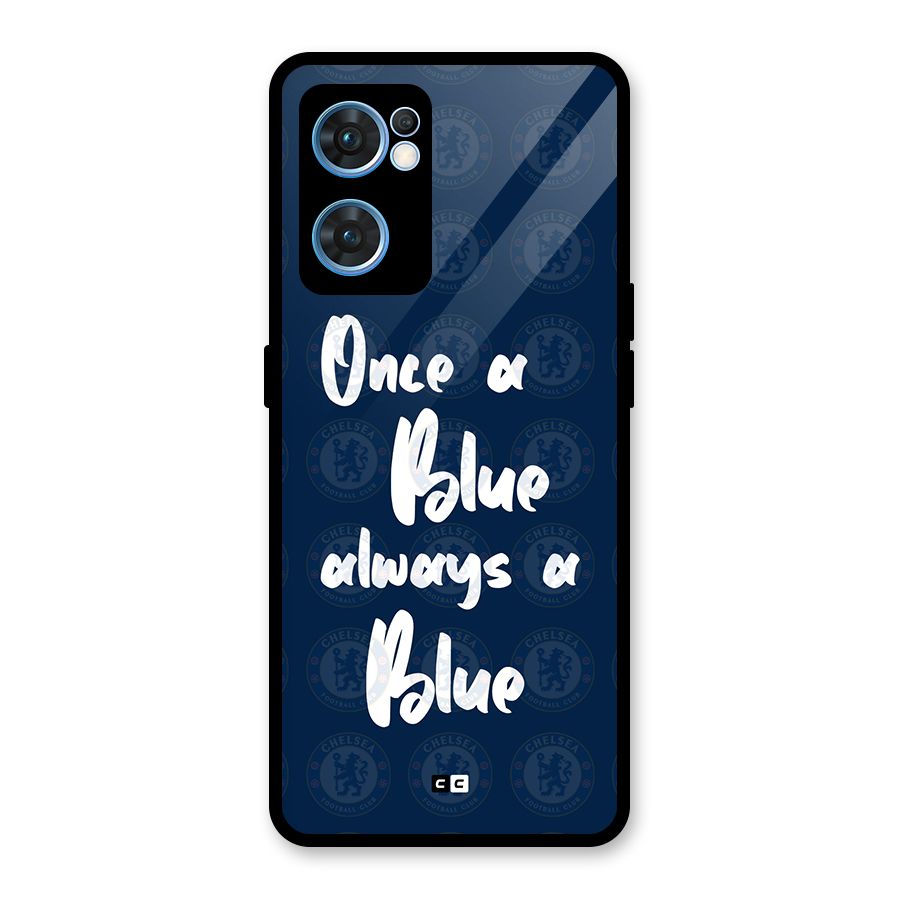 Always A Blue Glass Back Case for Oppo Reno7 5G