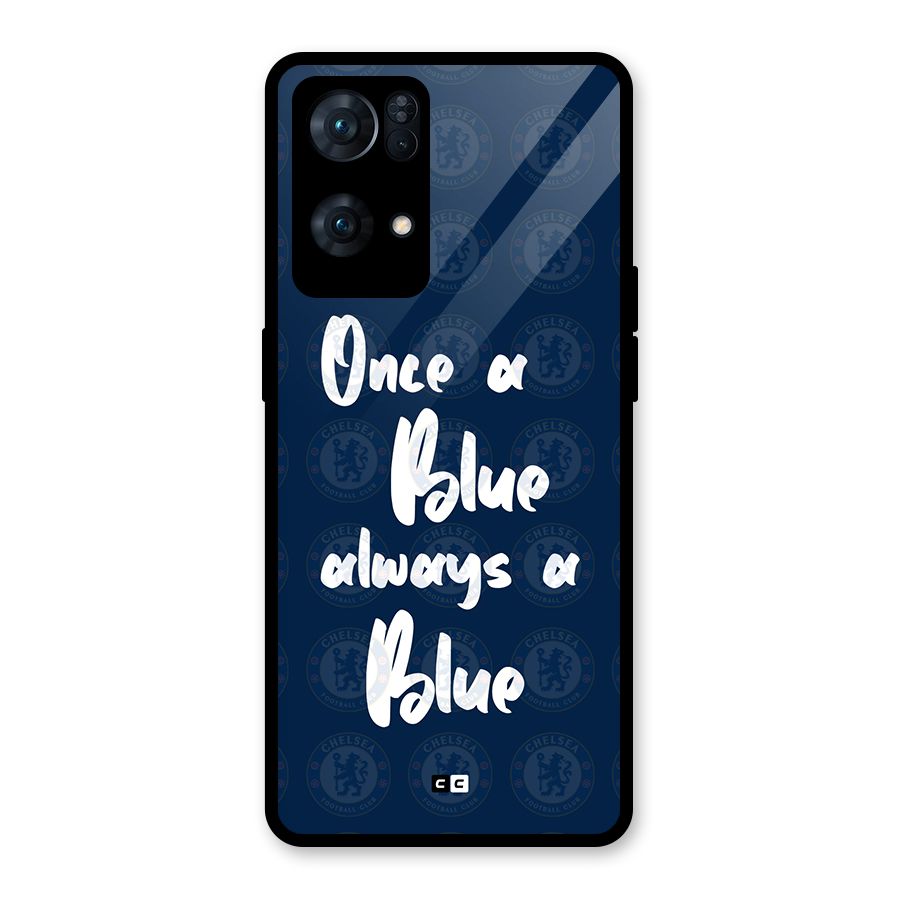 Always A Blue Glass Back Case for Oppo Reno7 Pro 5G