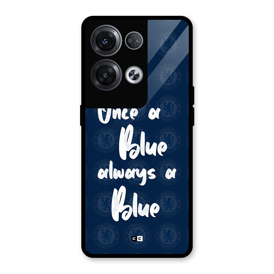 Always A Blue Glass Back Case for Oppo Reno8 Pro 5G