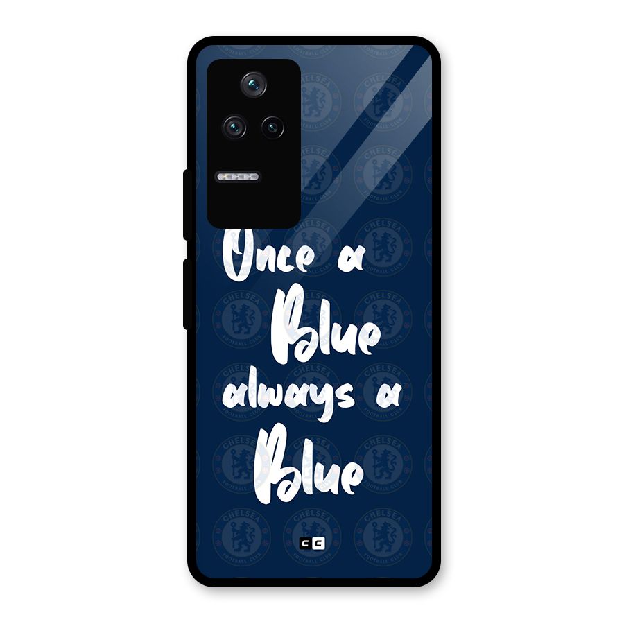 Always A Blue Glass Back Case for Poco F4 5G