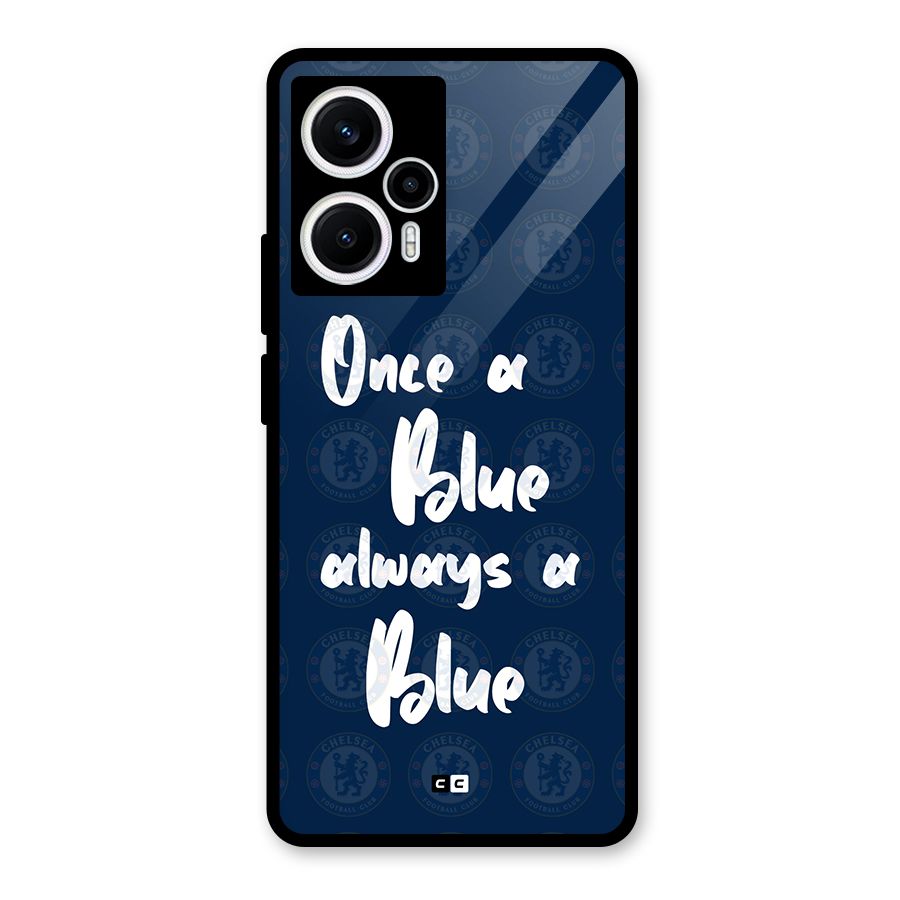 Always A Blue Glass Back Case for Poco F5