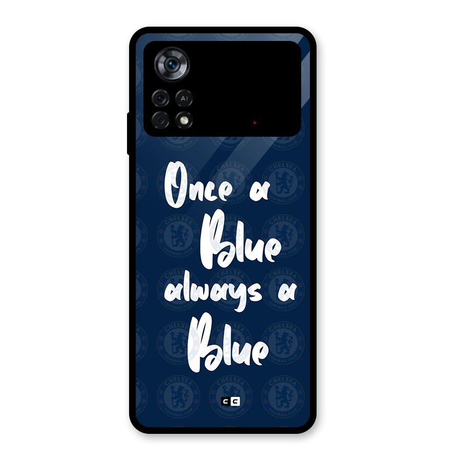 Always A Blue Glass Back Case for Poco X4 Pro 5G