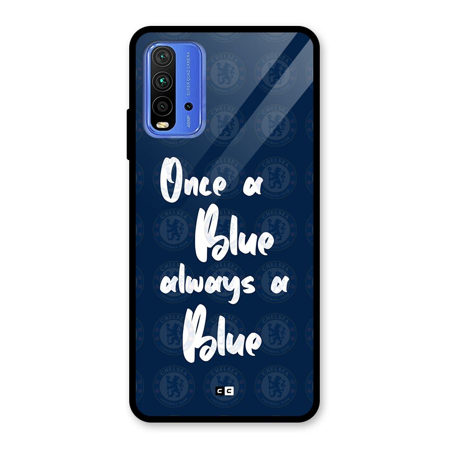 Always A Blue Glass Back Case for Redmi 9 Power