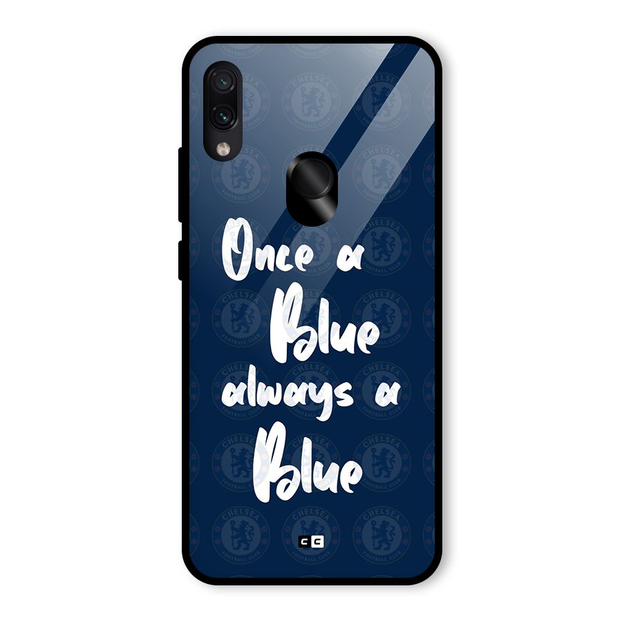 Always A Blue Glass Back Case for Redmi Note 7S