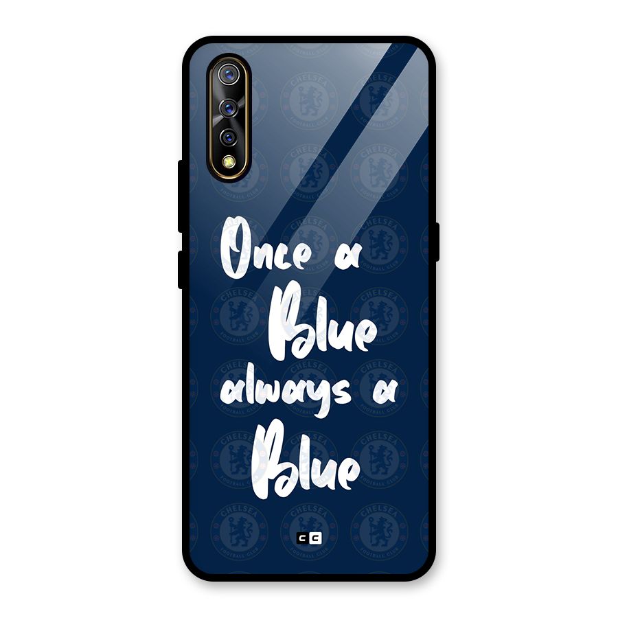 Always A Blue Glass Back Case for Vivo S1