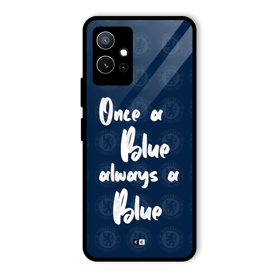 Always A Blue Glass Back Case for Vivo T1 5G