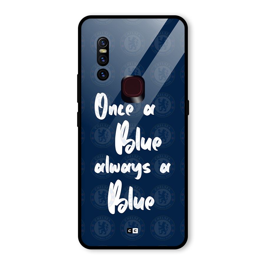Always A Blue Glass Back Case for Vivo V15