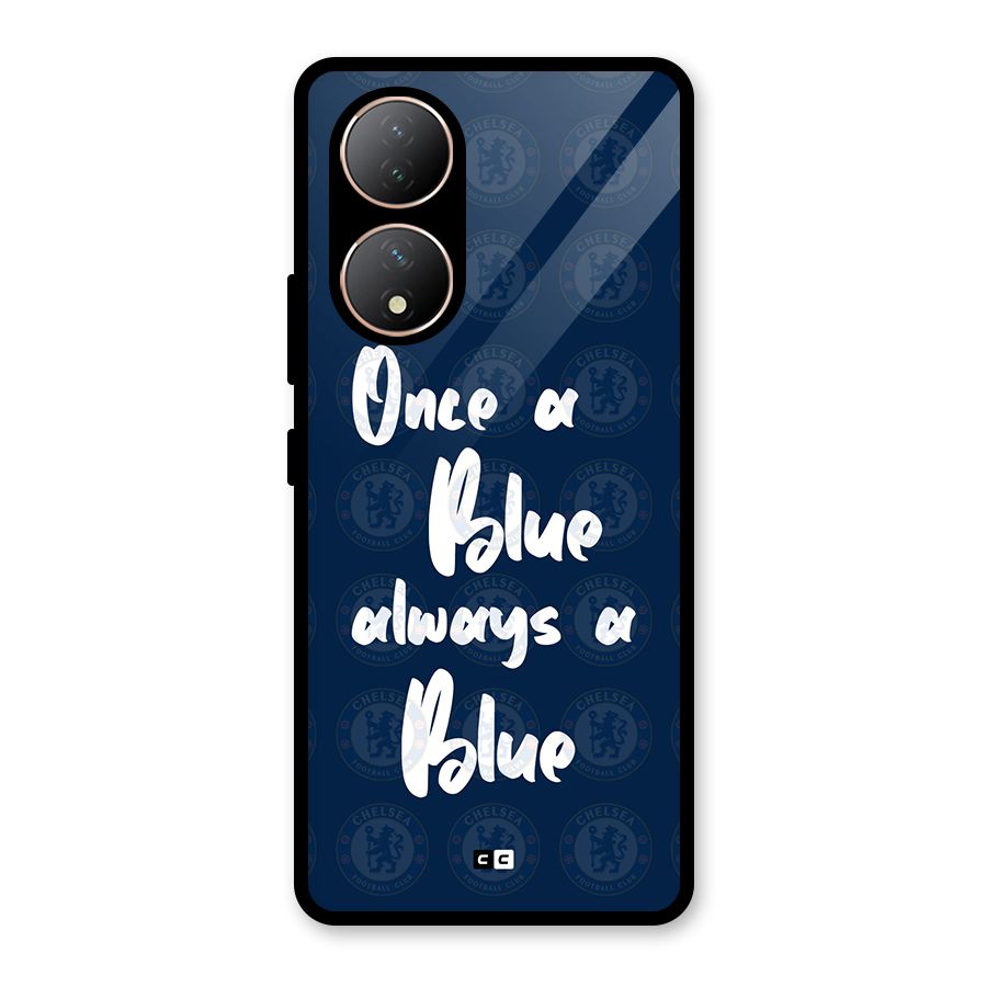 Always A Blue Glass Back Case for Vivo Y100A