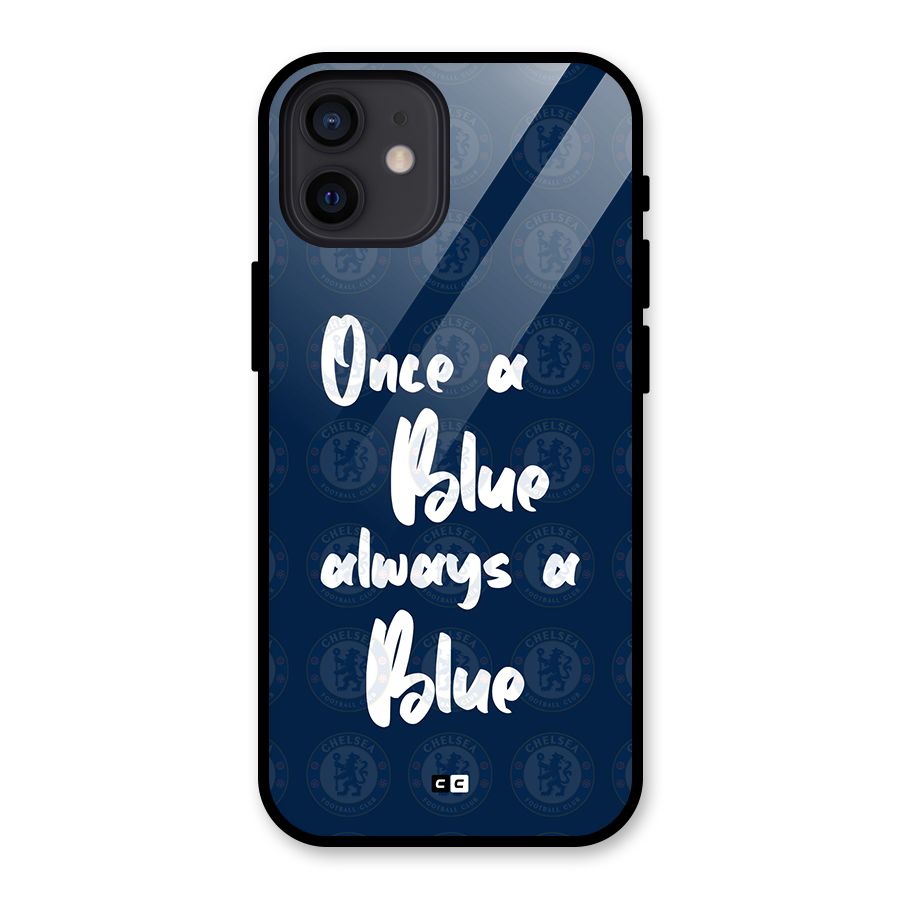 Always A Blue Glass Back Case for iPhone 12
