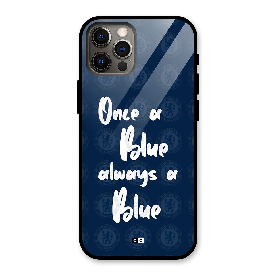 Always A Blue Glass Back Case for iPhone 12 Pro
