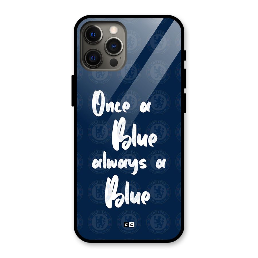 Always A Blue Glass Back Case for iPhone 12 Pro Max