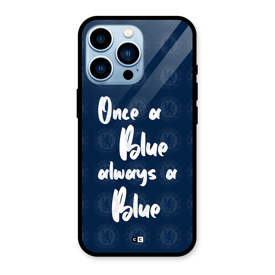 Always A Blue Glass Back Case for iPhone 13 Pro