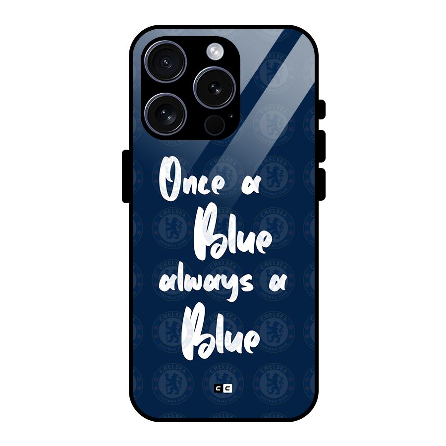 Always A Blue Glass Back Case for iPhone 15 Pro