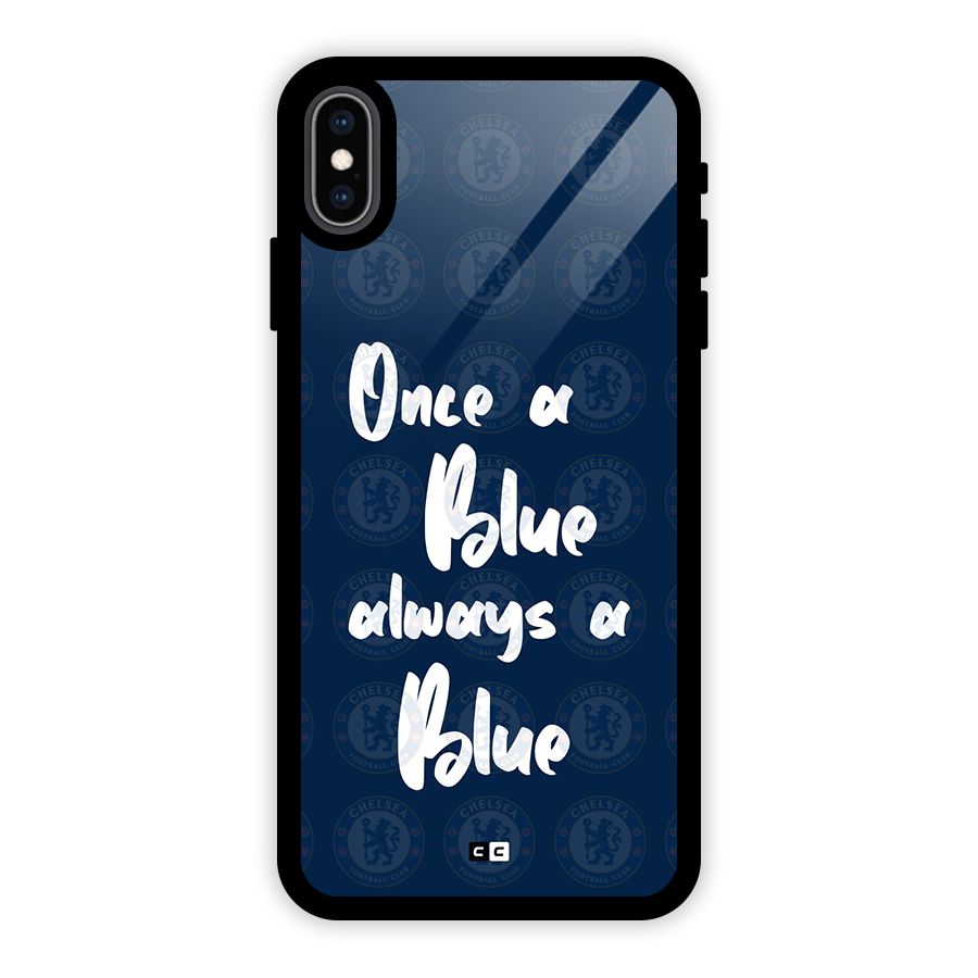 Always A Blue Glass Back Case for iPhone XS Max
