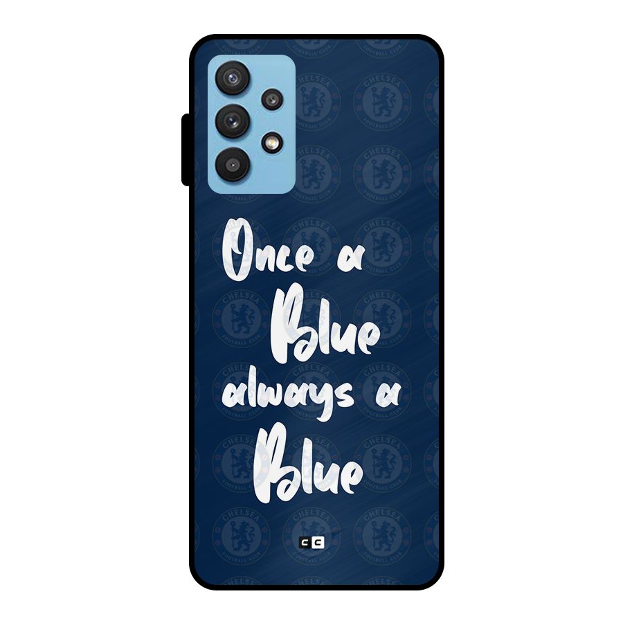 Always A Blue Metal Back Case for Galaxy M32 5G