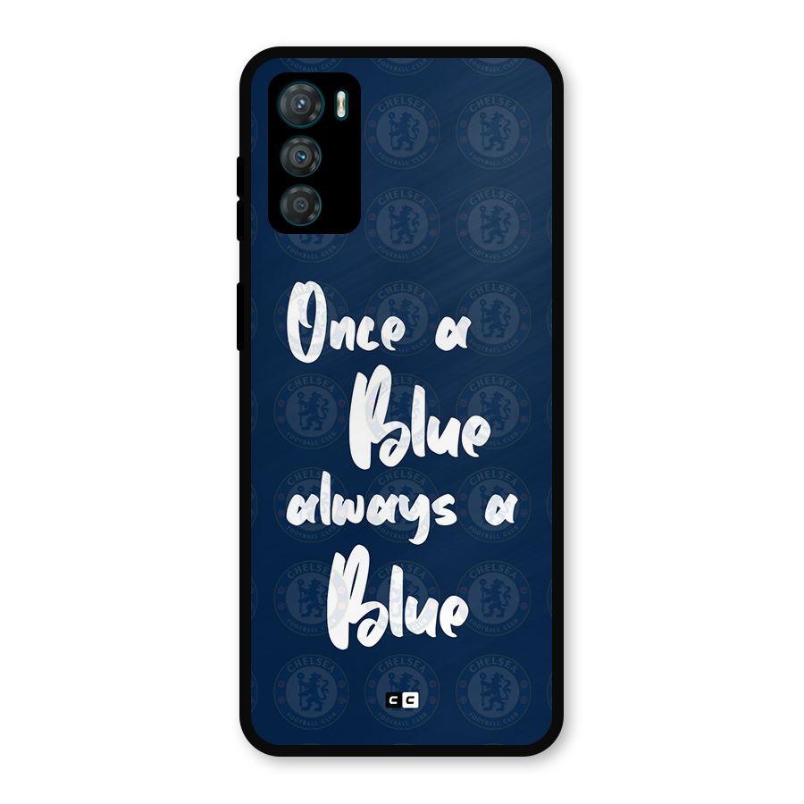 Always A Blue Metal Back Case for Moto G42