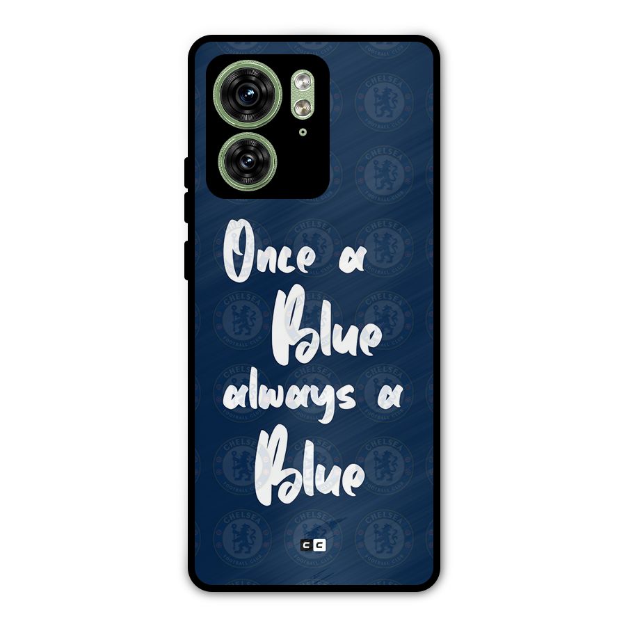 Always A Blue Metal Back Case for Motorola Edge 40 5G