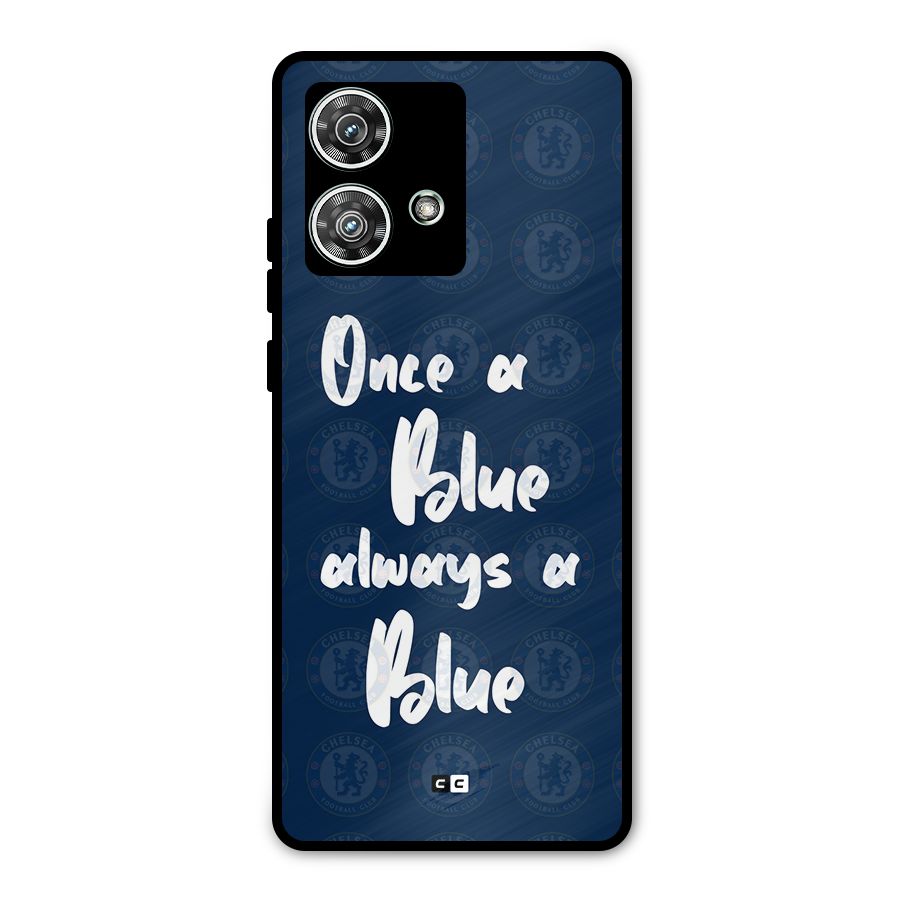 Always A Blue Metal Back Case for Motorola Edge 40 Neo