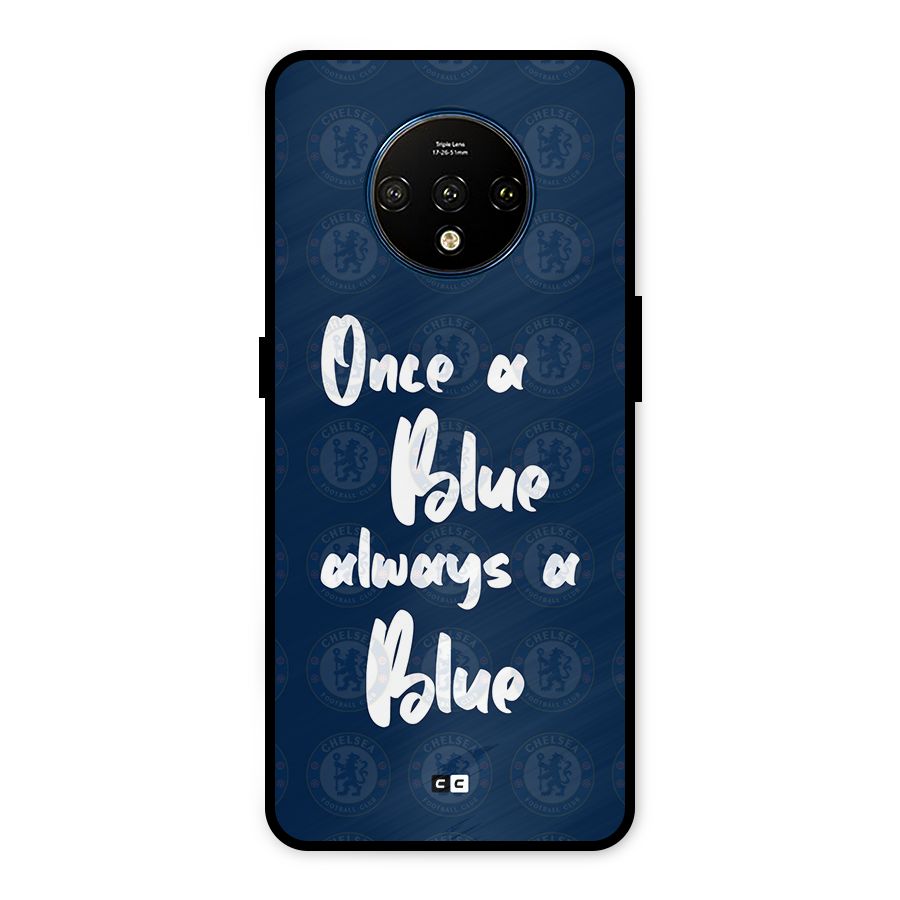 Always A Blue Metal Back Case for OnePlus 7T