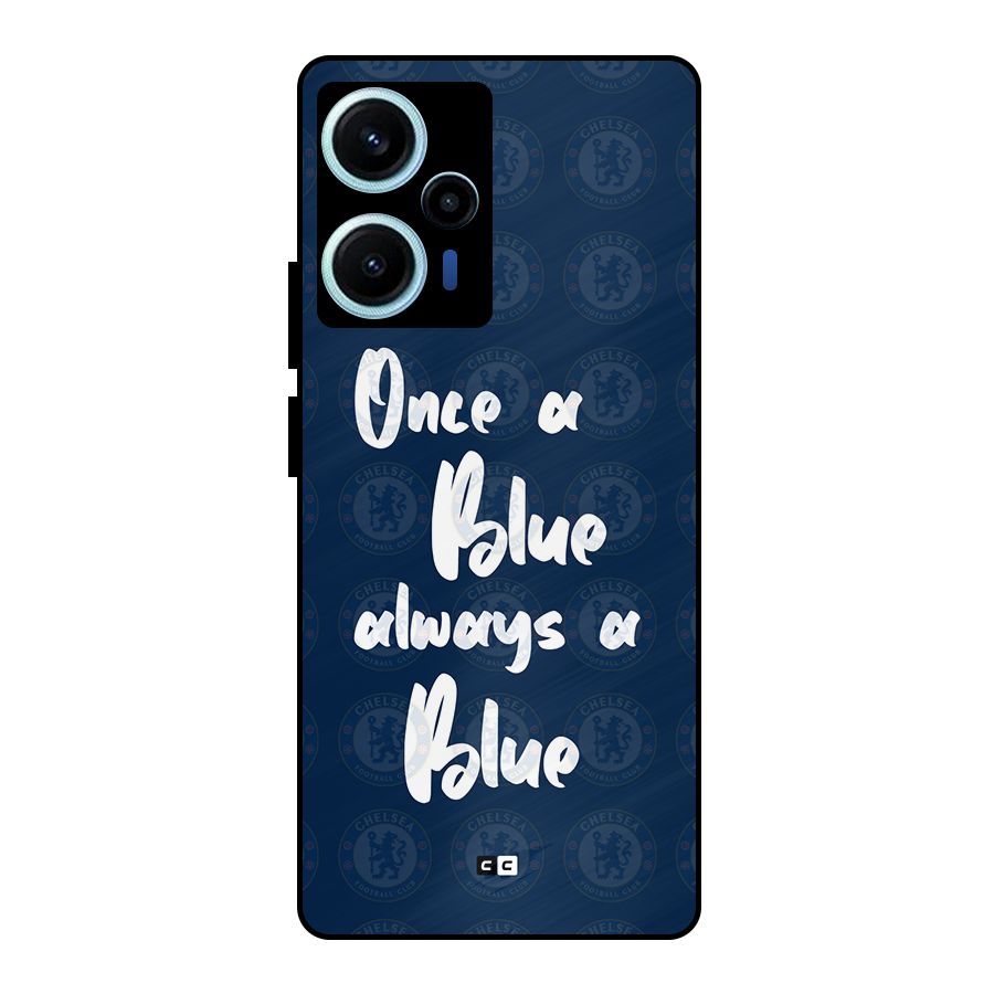 Always A Blue Metal Back Case for Poco F5