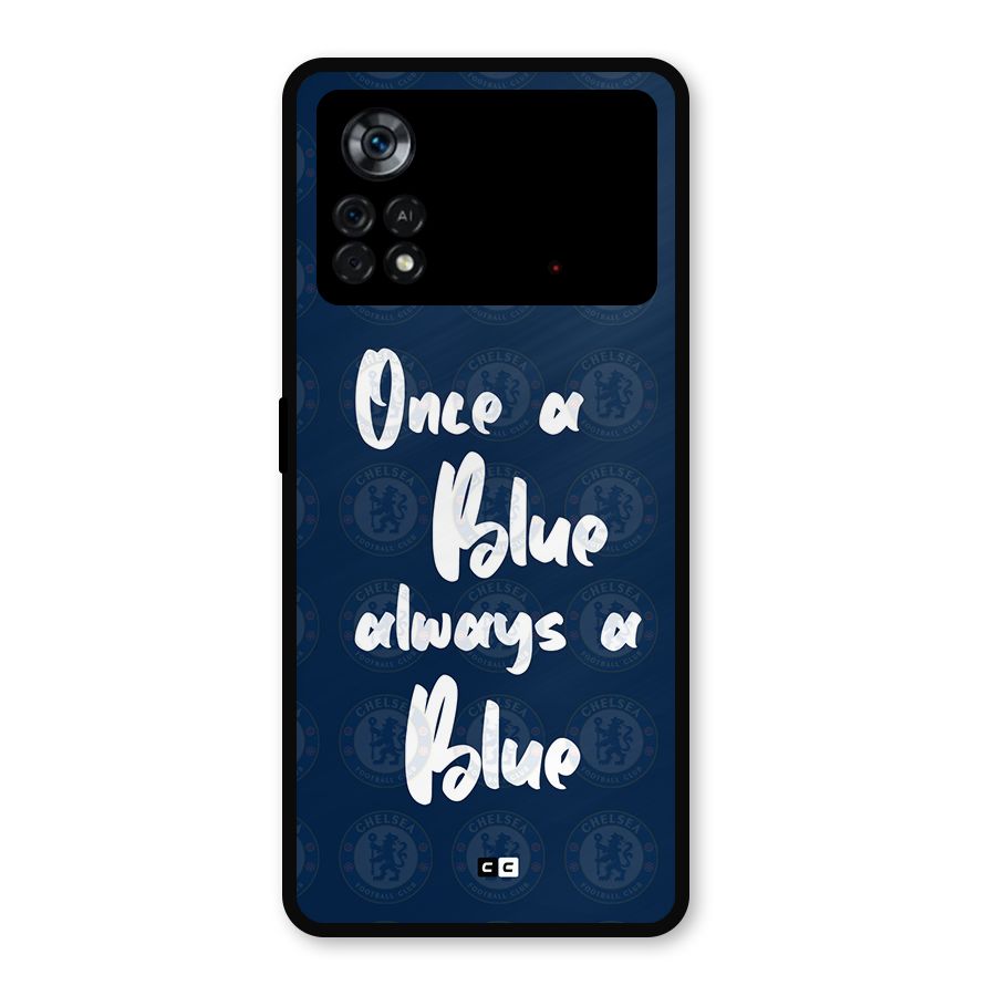 Always A Blue Metal Back Case for Poco X4 Pro 5G