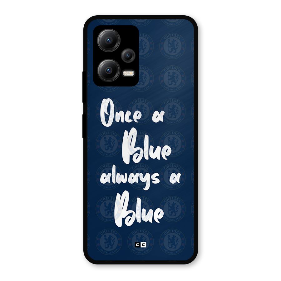 Always A Blue Metal Back Case for Poco X5
