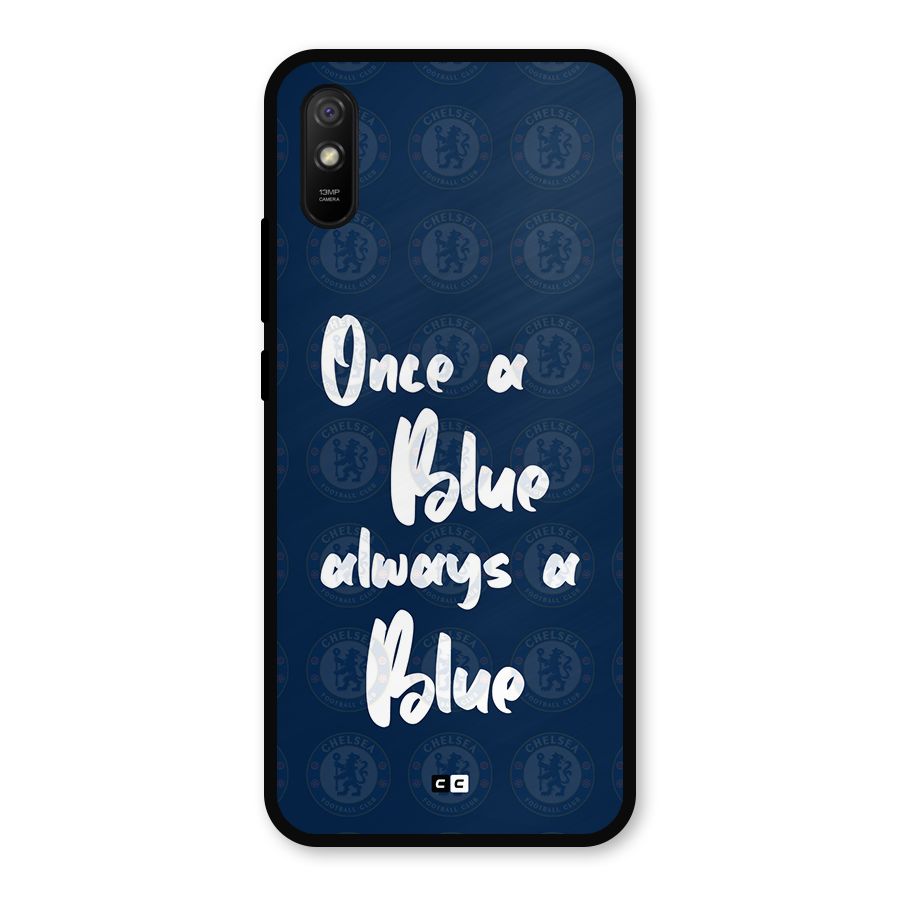 Always A Blue Metal Back Case for Redmi 9i