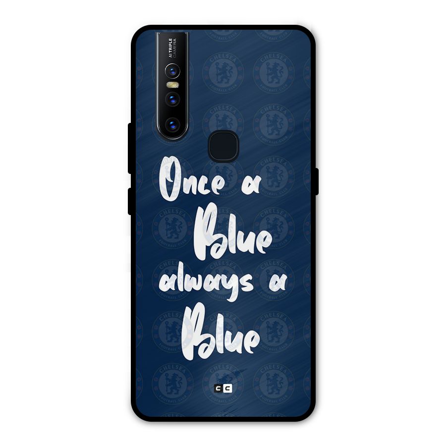 Always A Blue Metal Back Case for Vivo V15