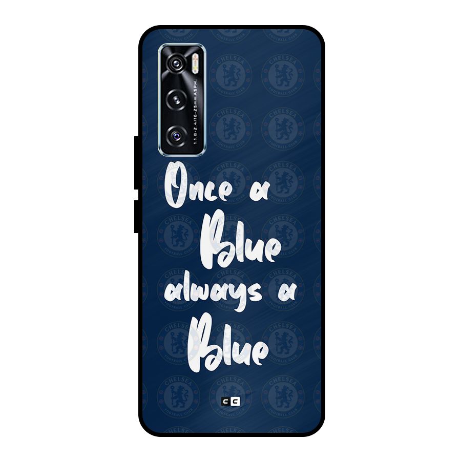 Always A Blue Metal Back Case for Vivo V20 SE