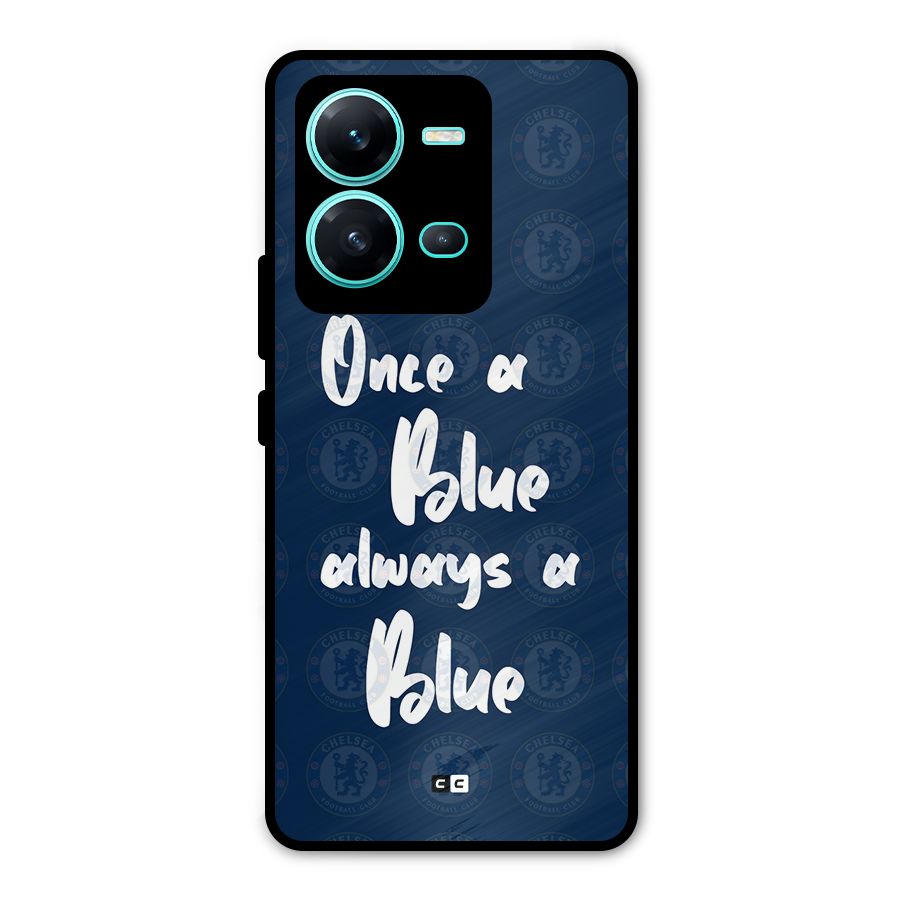 Always A Blue Metal Back Case for Vivo V25