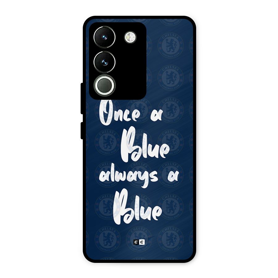 Always A Blue Metal Back Case for Vivo Y200