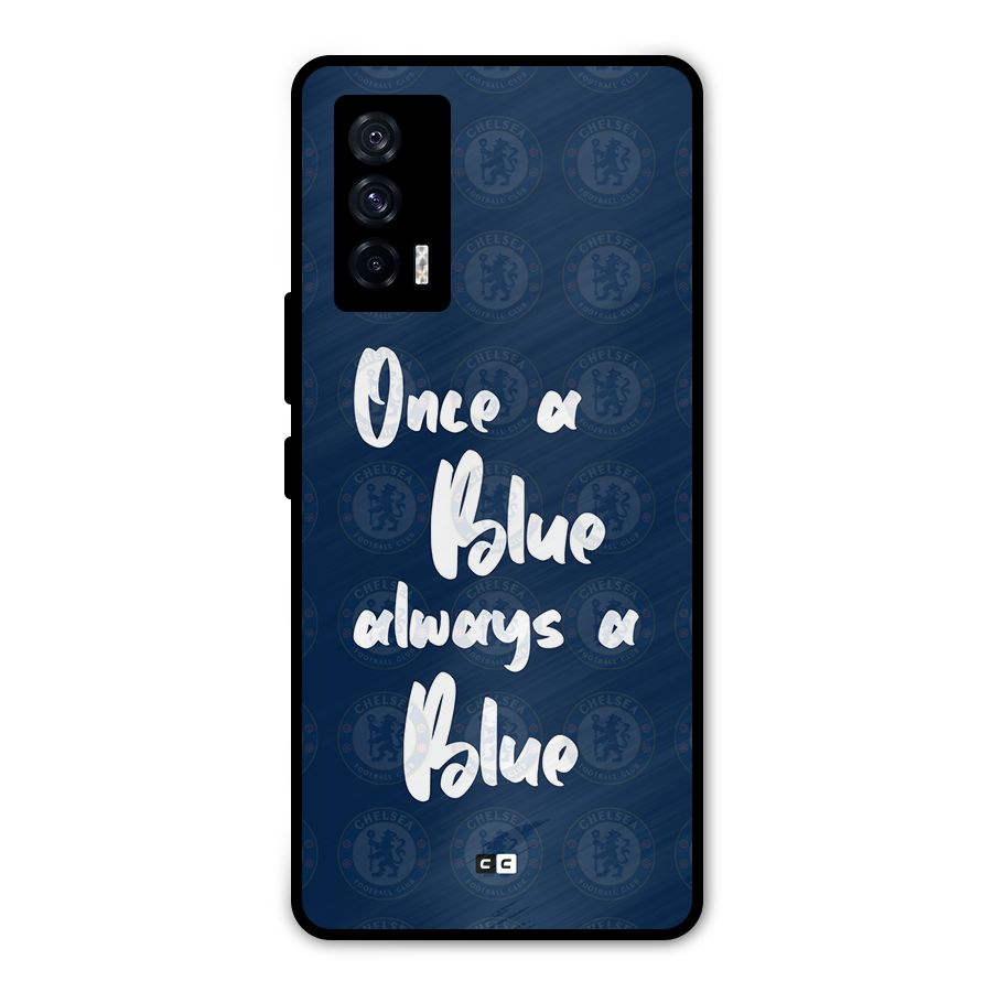 Always A Blue Metal Back Case for iQOO 7 5G