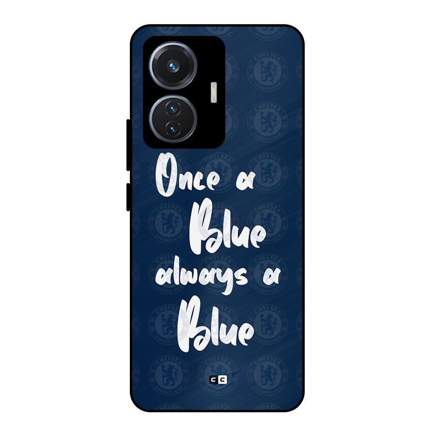 Always A Blue Metal Back Case for iQOO Z6 44W