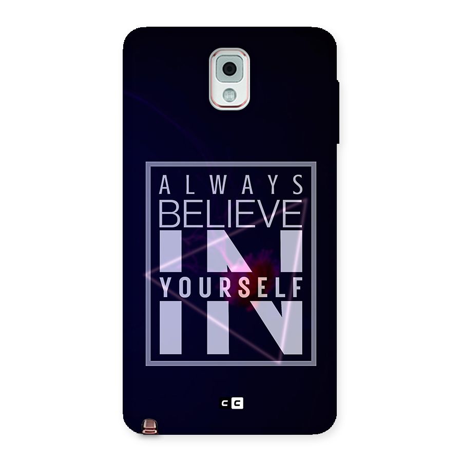 Always Believe in Yourself Back Case for Galaxy Note 3