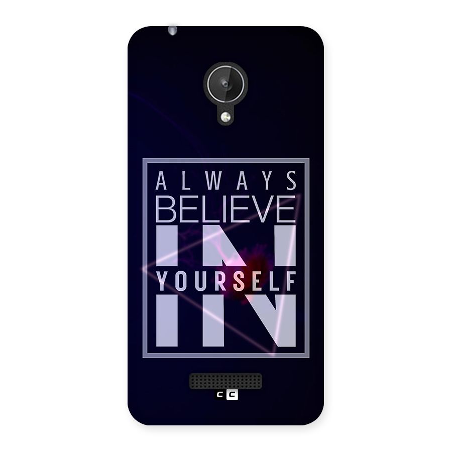 Always Believe in Yourself Back Case for Micromax Canvas Spark Q380
