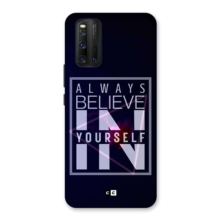 Always Believe in Yourself Glass Back Case for Vivo iQOO 3